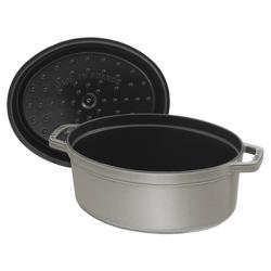 STAUB | Mini Cocotte Oval Enamelled Cast Iron Casserole Dish – 170 mm Oval – Graphite Grey