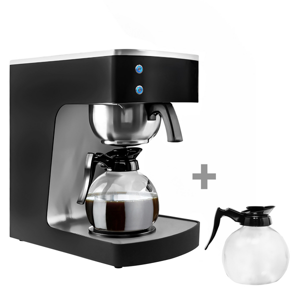 Filtru de cafea - 1,8 litri - 2kW - cu 2 carafe de sticlă și 2 plăci de încălzire