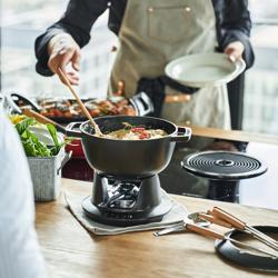 STAUB | SPECIALITIES - Conjunto para fondue - Ø 200mm - Ferro fundido - Preto