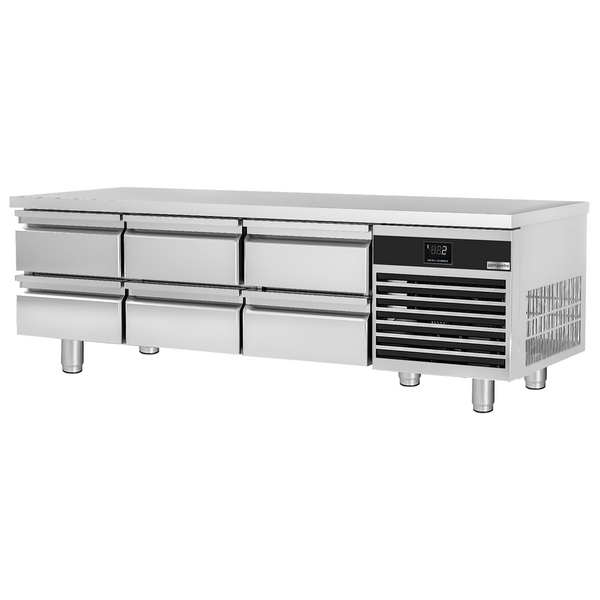Gekoelde onderkast Premium - 2000mm - 210 liter - 6 laden