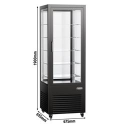 Panoramska vitrina - 440 litara - 670 mm - 5 polica - Crna boja