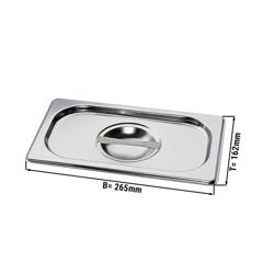 RVS - GN-deksel GN 1/4 - hoogte: 7mm - 265x162mm