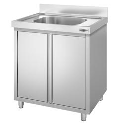 Dolaplı Yıkama Tezgahı PREMIUM -800x600mm - 1 evyeli