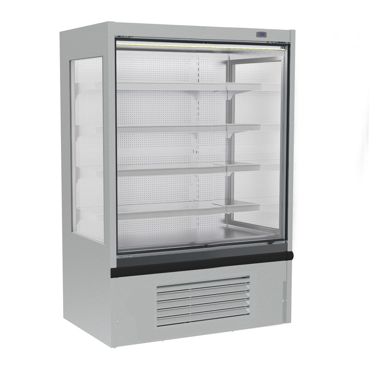Vitrine murale réfrigérée - Libre-service - 1020mm - 602L - avec 4 étagères - avec rideau de nuit