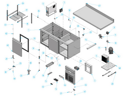 Koelwerkbank Premium PLUS - 1468x700mm - 4 laden & achterwand