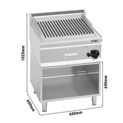 Lávaköves gázgrill - 8 kW - Szabadon álló kivitel - inkl. alsó állvány
