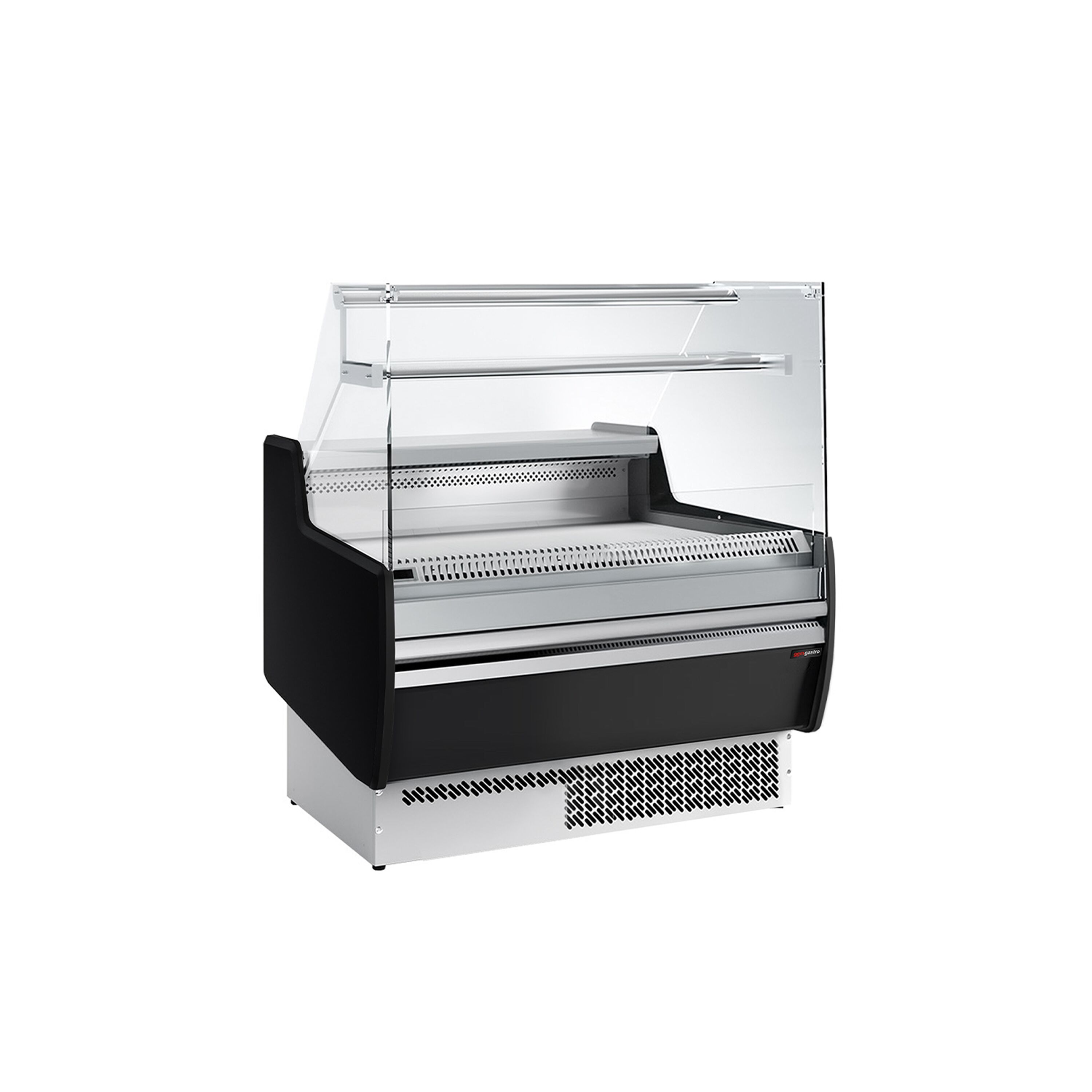 Comptoir vitrine réfrigérée - 998x953mm - +0/+6°C - 1 porte - 1 étagère - Façade noire