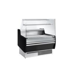 Koelvitrine - 998x953mm - 110 liter - front zwart - met 1 deur - met 1 legroosters - rechte ruit