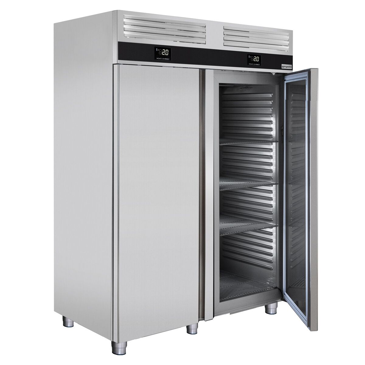 Armoire bi‑température Inox AISI 304 PREMIUM - GN 2/1 - 1400 L - avec 2 portes