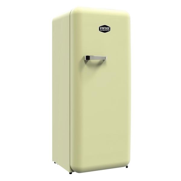GASTRO-COOL | Armoire réfrigérée vitrée positive en acier (fonte) « Retro » - 300 L - avec 1 porte - Crème