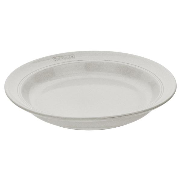 STAUB | Dining Line Ceramic Deep Plate – Ø 24 cm - White Truffle