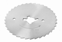 Couteau rond - Ø 80 mm - dentelé - pour coupeuse de kebab	