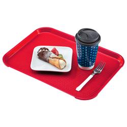 (12 stuks) CAMBRO | Fast Food dienblad - rechthoekig - 360x460mm - hoog profiel - Rood