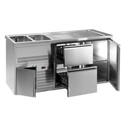 Výčepní pult PREMIUM PLUS - 1950x700 mm - 1 dveře & 2 zásuvky