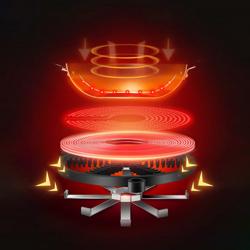 Fogão de indução - 20,0kW - 4 zonas de cozedura - com armário baixo - 2 portas - alto desempenho