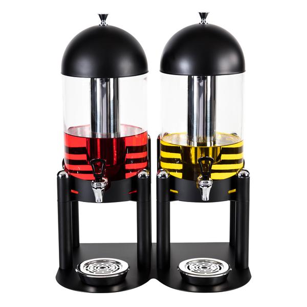 Dozator za pića - 2x 6 l - crna, nehrđajući čelik - uklj. kühlelement