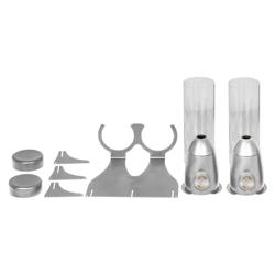 Cereal Dispenser - double - Rotary Dispense - Stainless Steel Stand