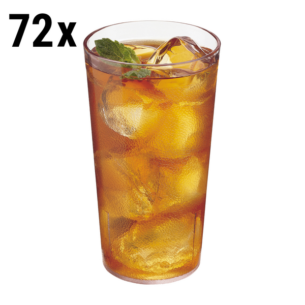 (72 db) CAMBRO | Colorware - Ivópohár - 373 ml - texturált felület - átlátszó