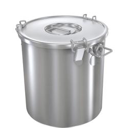 Bac à aliments avec couvercle - Ø 300mm - 22 Litres