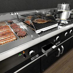 Plaque de cuisson électrique - 3,6 kW - Rainurée - avec sous-structure à 1 porte