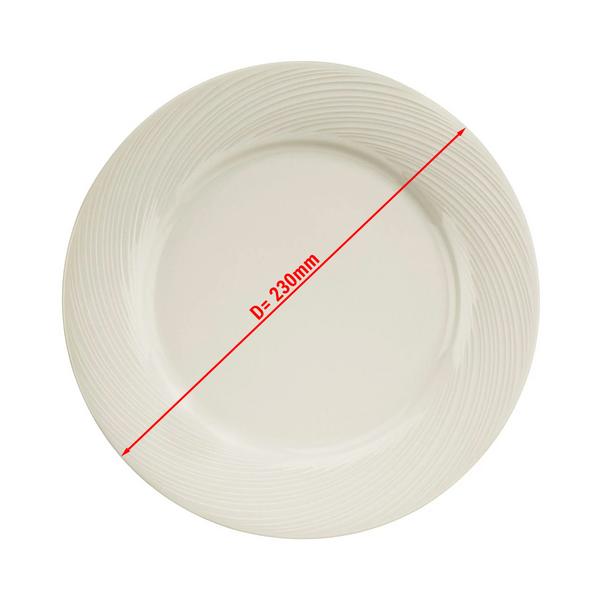 (12 komada) SEMPRE - Tanjur - Plitki - Ø 230 mm - Krem boja