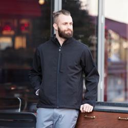 KARLOWSKY | Heren Softshell Jas Classic - Zwart - maat: 5XL