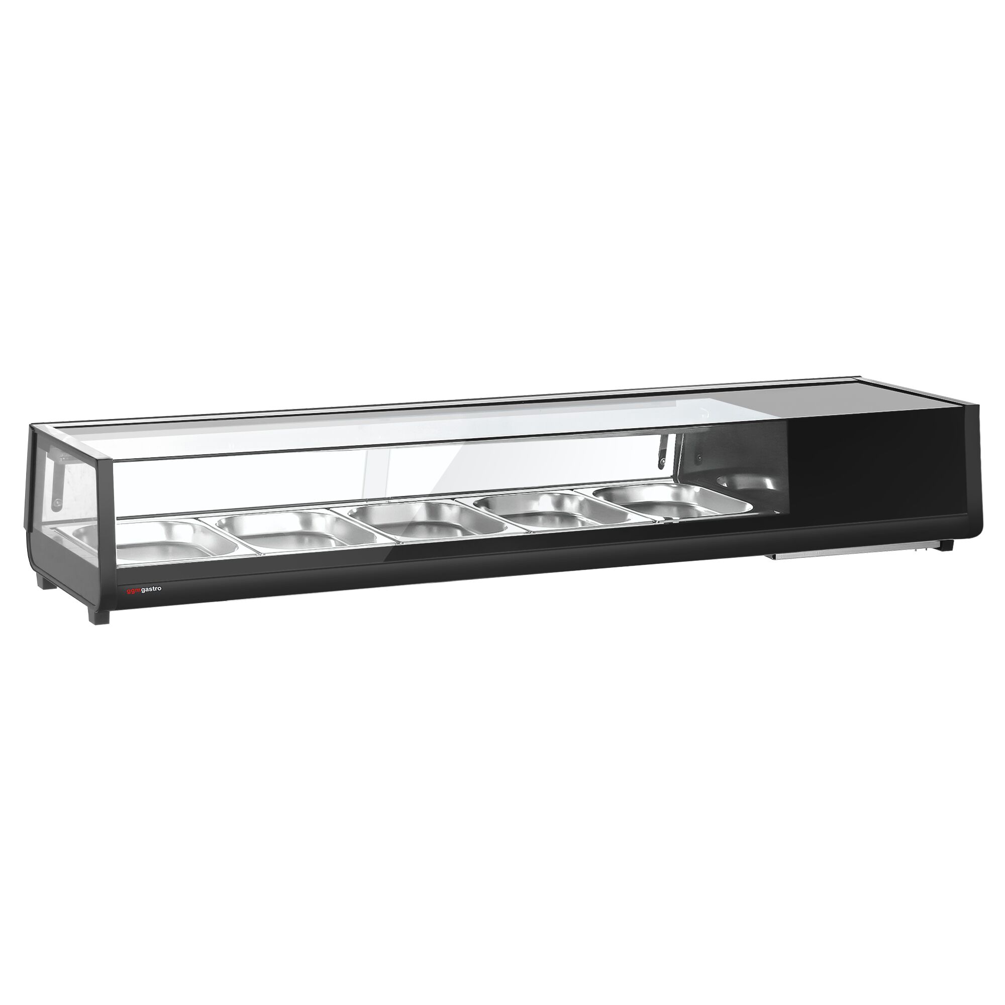 Vitrine réfrigérée à sushi – 5 × GN 1/2 – Noir