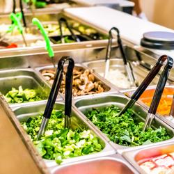 Vitrină frigorifică drop-in - 2100 mm - +2/+8 °C - 6 x GN 1/1 - 410 W - cu geam de protecție din sticlă