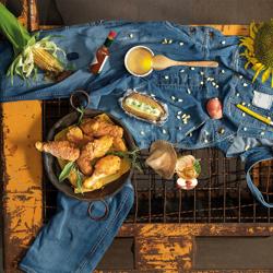 Friteuse à air professionnelle (Airfryer) - 3,5 kW - avec système de lavage, 2 paniers rotatifs, 1 plaque en téflon et 2 poignées