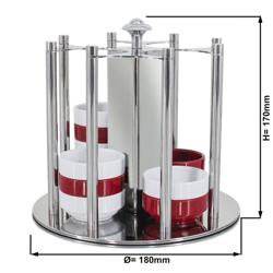 Dosatore per salse – per marmellata e miele - Acciaio inox - Tonda - Ø180mm - Altezza: 170mm - girevole