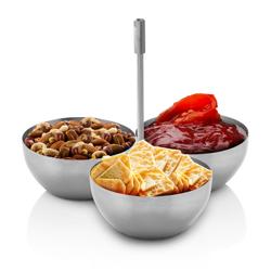 (3 stuks) Snackkommen set van 3 - Roestvrij staal