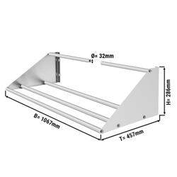 Mensola a parete in acciaio inox - 1067x457mm - con 1 ripiano