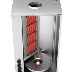 Máquina de shawarma a gas - 4 quemadores - máx. 60kg