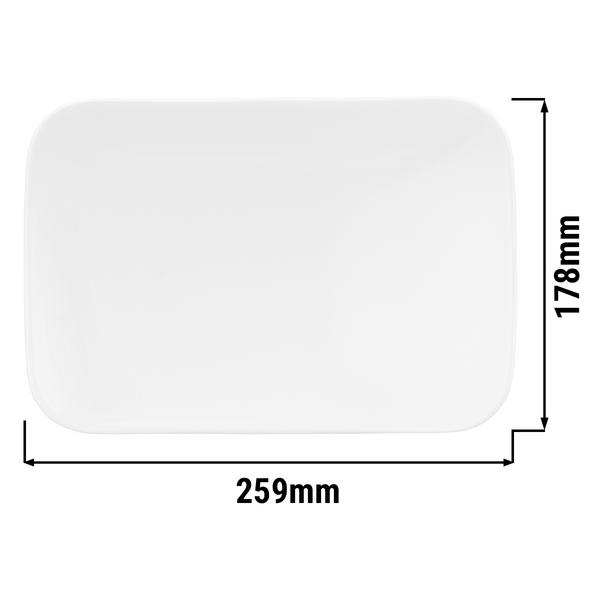 (2 stuks) SELTMANN WEIDEN | Coupeschaal rechthoekig - 255x180mm - Wit