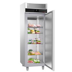 Armadio frigorifero in acciaio inox PREMIUM - GN 2/1 - 480L - fino a +8°C - con 1 porta - professionale; ventilato; LED; risparmio energetico