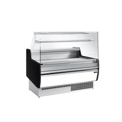 Koeltoonbank - rechte ruit - 1310x953mm - 144 liter - kleur wit - front wit - met 2 deuren - met 1 legroosters