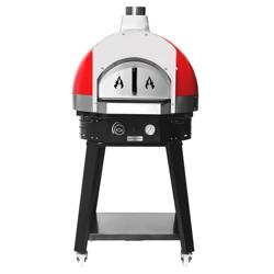 Gas Pizzaofen - Manuell - Rot - inkl. Untergestell