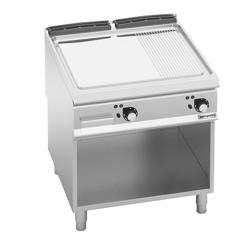 Elektrische bakplaat - 13,2kW - Glad/geribbeld - met open onderbouw