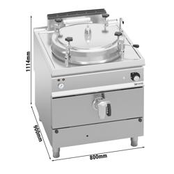 Marmite sous pression à gaz - 100L - 20,9kW - Chauffage indirect - avec arrivée d’eau