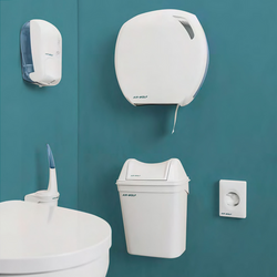 AIR-WOLF | WC brilreiniger met drukknop - 1000ml - ABS kunststof - Wit