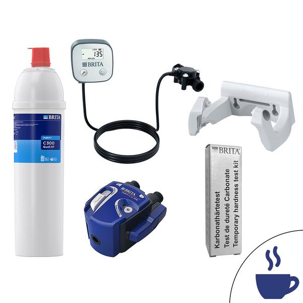 BRITA | PURITY C300 Quell ST Water Filter Starter Kit – Coffee & Vending - FlowMeter - 0–70% Bypass