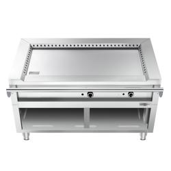 Grelhador Teppanyaki a gás - 17kW - Placa de fritar lisa - Cozedura frontal