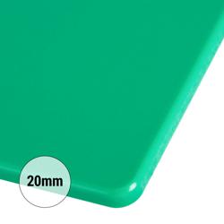 Skärbräda - 300x500 mm - Tjocklek: 20 mm - HACCP-godkänd - polyeten (HDPE 500) - grön