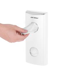 AIR-WOLF | Hygiënezakjesdispenser voor maximaal 25 hygiënezakjes - RVS Wit