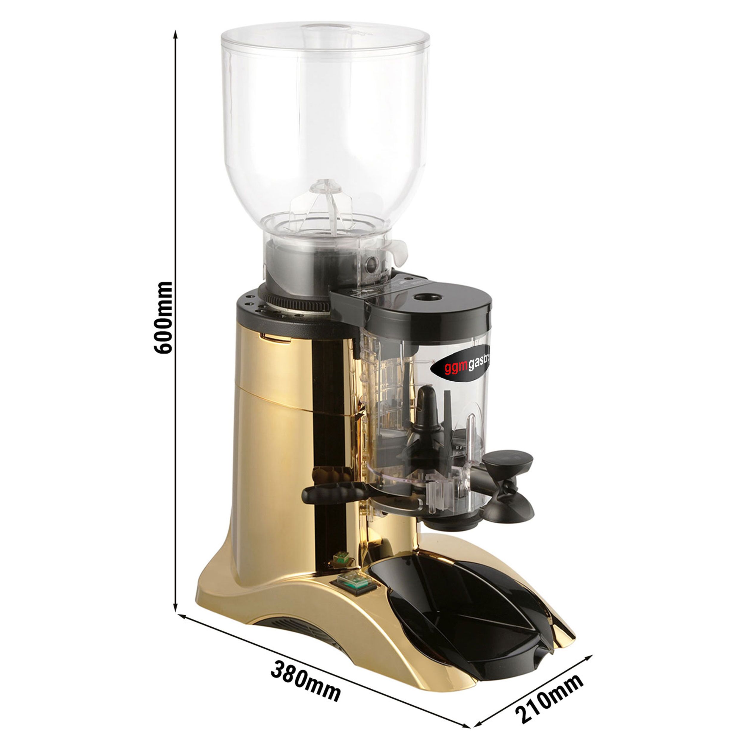 Moulin à café - 2 kg - 77 dB - avec doseur - Or
