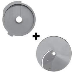 (2 szt.) Tarcza do frytek - frytki - 200x200x60mm - w zestawie tarcza i nóż do frytek - kompatybilny z Szatkownica do warzyw GSE300 & GSE400