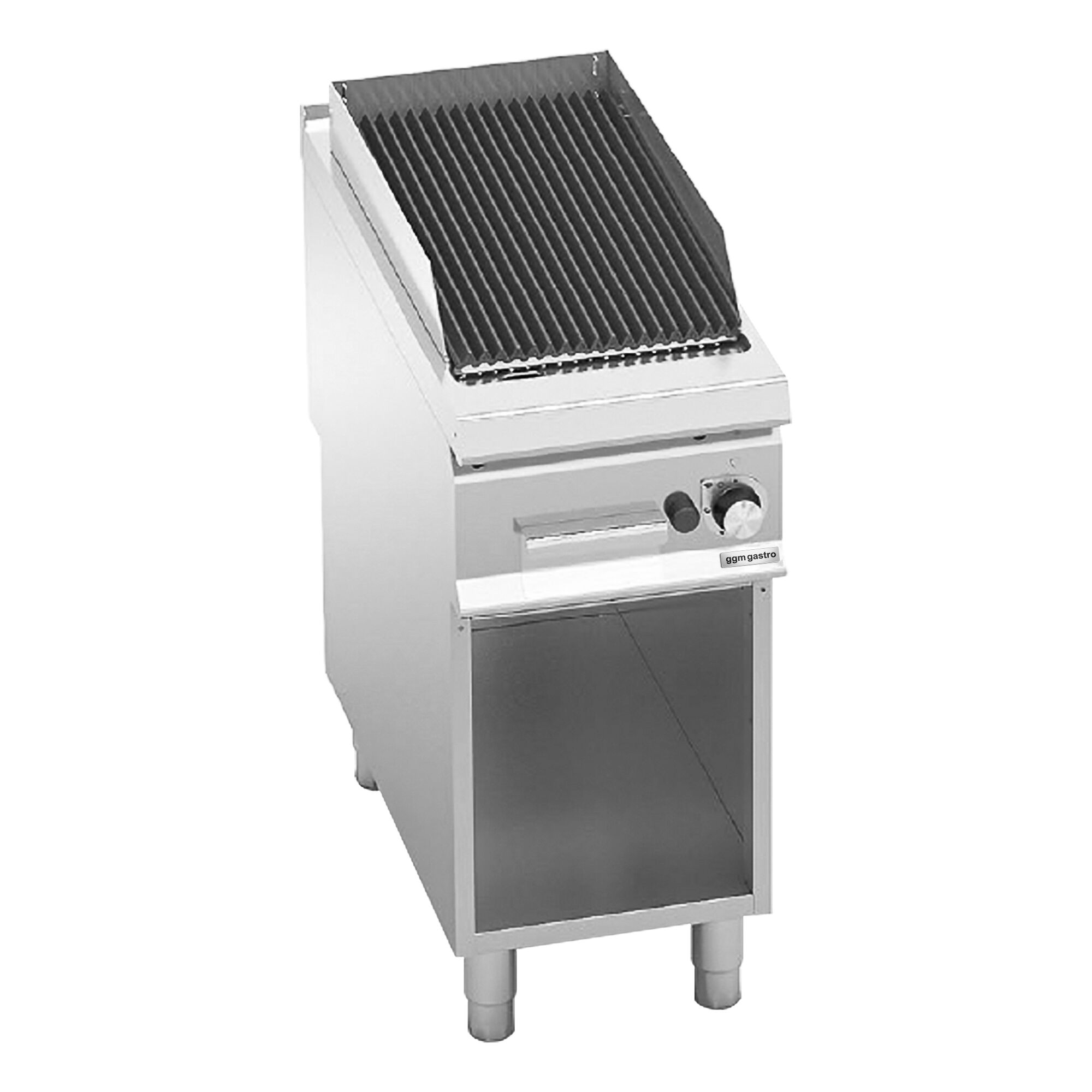 Grill à pierre de lave à gaz – 9 kW – grille en fonte