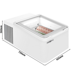 Vitrina de helados de mesa - 465 x 750 mm - Blanco