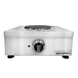 Plită profesională electrică de banc - 2,6 kW - 1 plite rotunde - 400x400x170 mm - aparat de banc/pentru masă