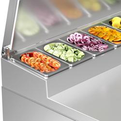 Saladette / mesa de preparação ECO - 0,9 x 0,7 m - com 4 gavetas 1/2